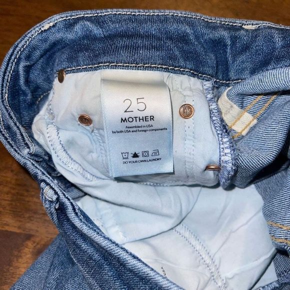 Mother High Waisted Looker Ankle Fray Jeans - Picture 7 of 8